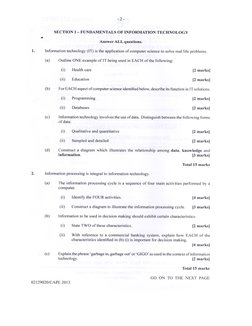 Information Technology Unit 1 Past Papers-1 | PDF | Science | It ...