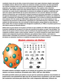 constante el peso de uno de ellos, el peso de los demás varía según relaciones simples expresables 
en múltiplos enteros. Dic