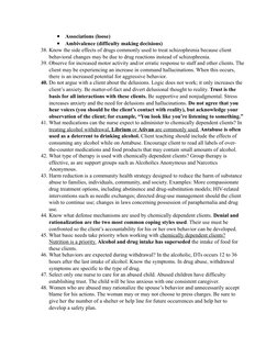 
Associations (loose)

Ambivalence (difficulty making decisions)
38. Know the side effects of drugs commonly used to treat