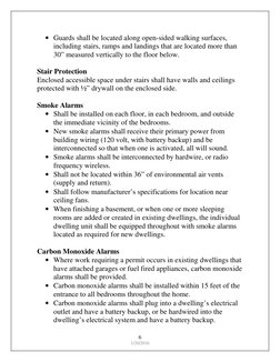 6 
1/20/2016 
• Guards shall be located along open-sided walking surfaces, 
including stairs, ramps and landings that are loc