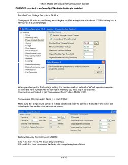 Telkom Mobile Street Cabinet Configuration Booklet 
6 of 12 
    CHANGES required in sm3xconfig if Northstar battery is ins