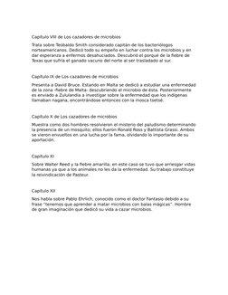 Resumen de capítulos de Cazadores de Microbios | PDF | Luis Pasteur ...