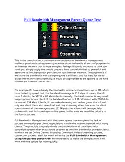 Full Bandwidth Management Parent Queue Tree | PDF