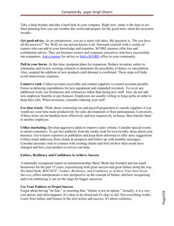 Page228
Compiled By: Jagat Singh Dhami
Take a deep breathe and take a hard look at your company. Right now, today is the time