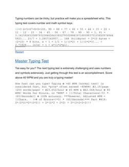 Numeric Number Typing Test Typing Speed Test and Practice Guide | PDF | Career & Growth | Self ...