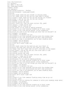 [ar: One Direction]
[ti: Perfect]
[al: Made In The A.M]
[by: Yuwan_apriliandi]
[length: 03:50]
[id: onpinwcv]
[00:00.30]One D