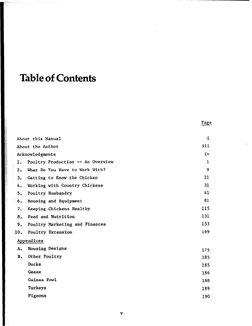 Table of Contents 
About 
this 
Manual 
>I 
" !' 
About 
the Author 
:? 
,s 
Acknowledgments 
i: I, 
:t 
1. 
Poultry 
Product