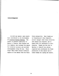 Acknowledgments 
As with 
any manual, 
many people 
have contributed 
to the development 
The 
author 
is grateful 
especiall