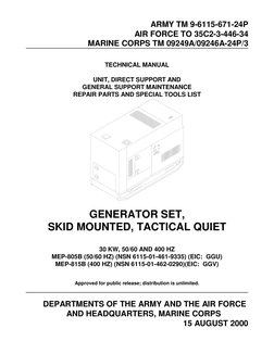 Mep-805 TM-9-6115-671-24P PDF | PDF | Direct Current | Machines