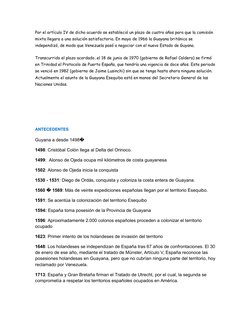 Por el artículo IV de dicho acuerdo se estableció un plazo de cuatro años para que la comisión 
mixta llegara a una solución