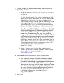 Scid Rv SCID-D Training Handout | PDF | Dissociation (Psychology) | Mental Disorder