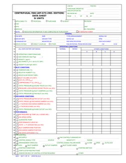 API 673 Centrifugal Fan Data Sheet | PDF | Electric Motor | Pump