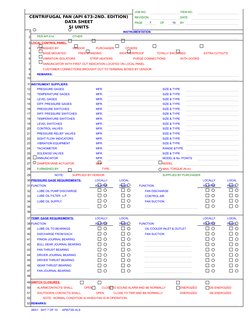 API 673 Centrifugal Fan Data Sheet | PDF | Electric Motor | Pump