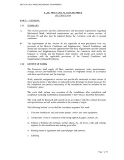 SECTION 15010 -BASIC MECHANICAL REQUIREMENT 
 
 
 
 
 
 
 
Page 1 of 16                                     
BASIC MECHANICAL