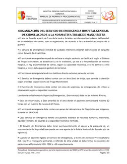 HOSPITAL GENERAL NAPOLEON DAVILA 
CORDOVA 
 
CODIGO 
HGNDC-GC-PEM  
 
MANUAL DE NORMAS Y PROCEDIMIENTOS 
Versión :1 
Revi