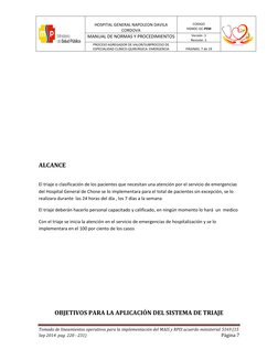 HOSPITAL GENERAL NAPOLEON DAVILA 
CORDOVA 
 
CODIGO 
HGNDC-GC-PEM  
 
MANUAL DE NORMAS Y PROCEDIMIENTOS 
Versión :1 
Revi