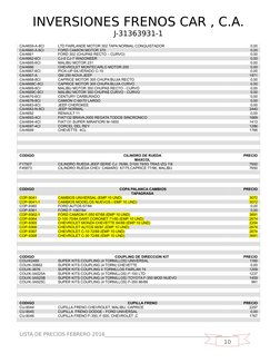10
INVERSIONES FRENOS CAR , C.A.
J-31363931-1
CA/4659-A-8CI
LTD FAIRLANDE MOTOR 302 TAPA NORMAL CONQUISTADOR
0,00
CA/4660-A 8