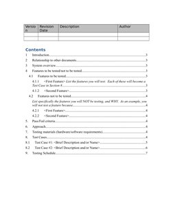 Versio
n
Revision 
Date
Description
Author
Contents
1
Introduction...........................................................