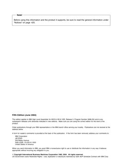 Note! 
Before using this information and the product it supports, be sure to read the general information under
“Notic