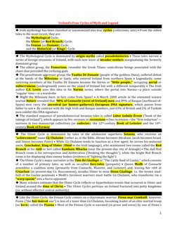 1	  
	  
Ireland's	  Four	  Cycles	  of	  Myth	  and	  Legend	  
u	  
u	  Irish	  mythology	  has	  been	  c