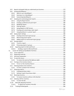 7 | 
 
P a g e
 
10.5 
Reports and graphs help you understand your business..................................................