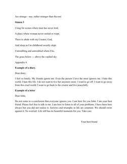 Are strange—nay, rather stranger than the rest.
Stanza 3
I long for scenes where man has never trod,
A place where woman neve