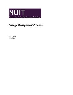  
 
 
 
Change Management Process 
 
 
 
 
 
 
 
June 1, 2011 
Version 2.7 
 
 
 
 
 
 
 
 
 
 
 
