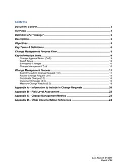 Last Revised: 6/1/2011 
 
 
 Page 2 of 24 
Contents	  
Document Control ..............................................