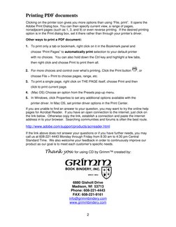 2
Printing PDF documents 
 
Clicking on the printer icon gives you more options than using “File, print”.  It opens the 
Ad