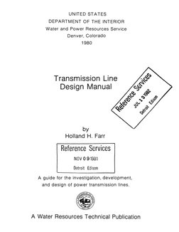 UNITED STATES 
DEPARTMENT OF THE INTERIOR 
Water and Power Resources Service 
Denver, Colorado 
1980 
Transmission Line 
Desi