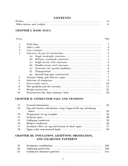 CONTENTS 
Preface 
iii 
Abbreviations and symbols 
iv 
CHAPTER I. BASIC DATA 
Section 
Page 
1 
Field data 
1 
2 
Safety code