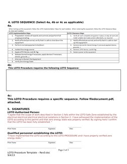 Loto Example.pdf LOTO Procedure Template and Steps | PDF | Law