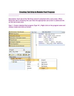 Tab Strip Control in Module Pool ABAP | PDF | String (Computer Science ...
