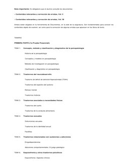 Nota importante: Es obligatorio que el alumno consulte los documentos: 
- Contenidos relevantes y corrección de erratas, Vol.