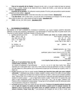 
Creo en la comunión de los Santos: «Después de esto, miré y vi una gran multitud de todas las naciones,
razas, lenguas y pu