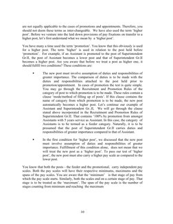 10
are not equally applicable to the cases of promotions and appointments. Therefore, you 
should not deem these terms as i