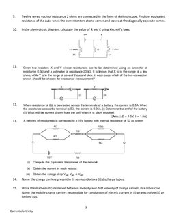Current Electricity Worksheet.pdf Class 12 Current Electricity Worksheet | PDF | Electric Current ...