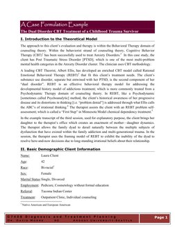 CBT Case Formulation for PTSD Treatment | PDF | Cognitive Behavioral ...