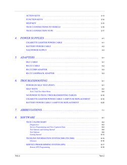 TOC-2
Tech 2
ACTION KEYS
. . . . . . . . . . . . . . . . . . . . . . . . . . . . . . . . . . . . . . . . . . . . . . . . . .