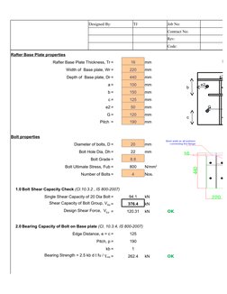 Steel Column Cap Plate Design Example | PDF | Stress (Mechanics) | Beam ...