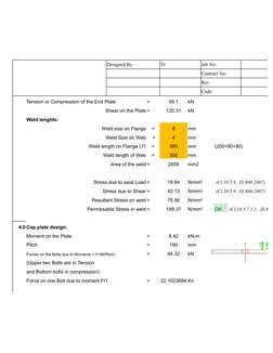 Steel Column Cap Plate Design Example | PDF | Stress (Mechanics) | Beam ...