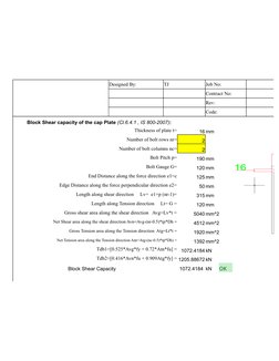 Steel Column Cap Plate Design Example | PDF | Stress (Mechanics) | Beam ...