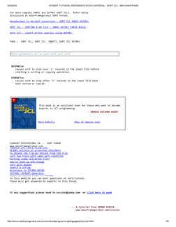 Dfsort Tutorial Reference Study Material - Sort JCL - Ibm Mainframe ...