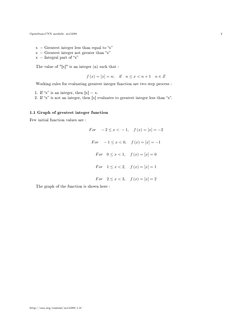 Greatest and Least Integer Functions | PDF | Integer | Function ...