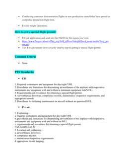 
Conducting customer demonstration flights in new production aircraft that have passed or
completed production flight tests.