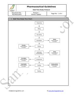 Hold Time Study Sample Protocol PDF | PDF | Tablet (Pharmacy) | Chemistry