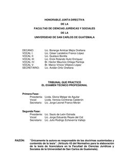 HONORABLE JUNTA DIRECTIVA 
DE LA 
FACULTAD DE CIENCIAS JURÍDICAS Y SOCIALES 
DE LA 
UNIVERSIDAD DE SAN CARLOS DE GUATEMAL