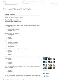 UT Level 1 Sample Questions Set 1 | PDF | Waves | Reflection (Physics)
