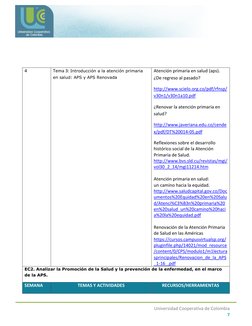 Universidad Cooperativa de Colombia                    
7 
 
4 
Tema 3: Introducción a la atención primaria 
en sal