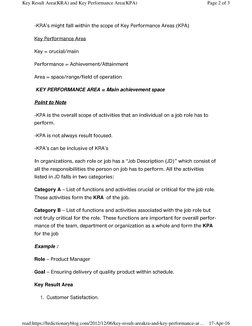 Kpa Form Example KRA vs KPA: Key Differences Explained | PDF | Accountability | Leadership